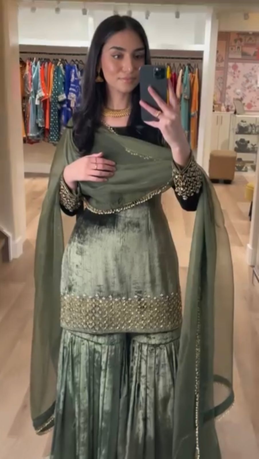 New Designer Party Wear Viscose Velvet Embroidered Top Sharara Set with Net Dupatta – Ready to Wear Ethnic Outfit