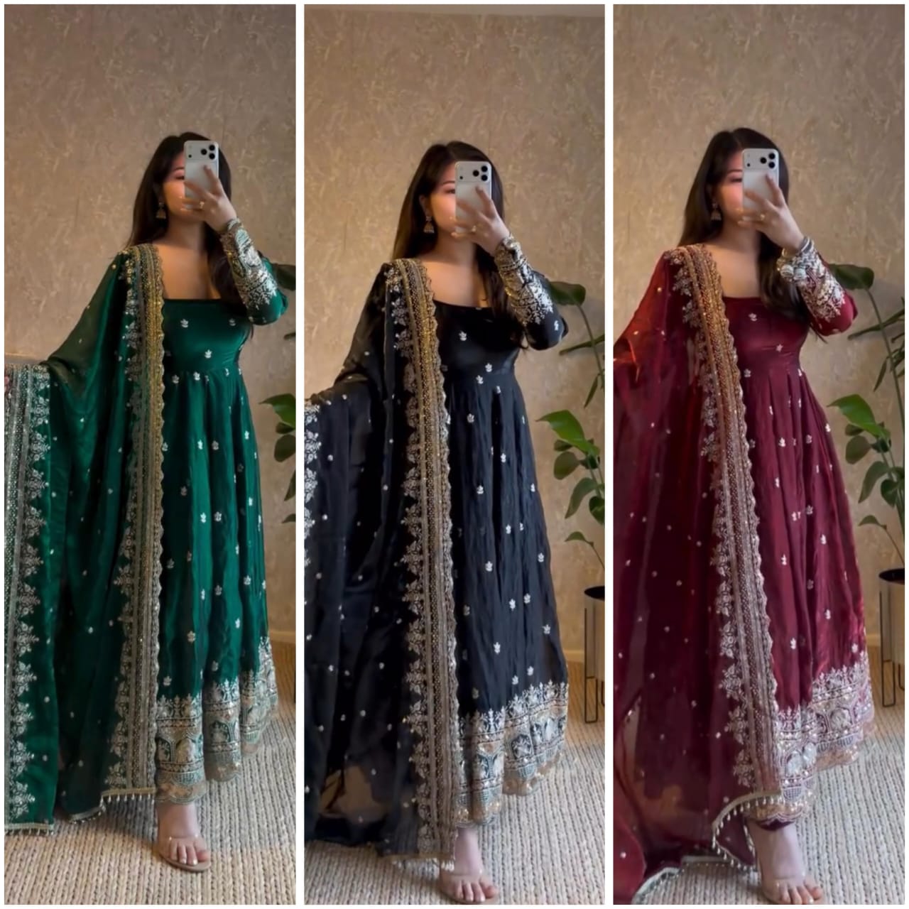 Rajwadi Pashmina Silk Weaving Saree with Kashmiri Pallu