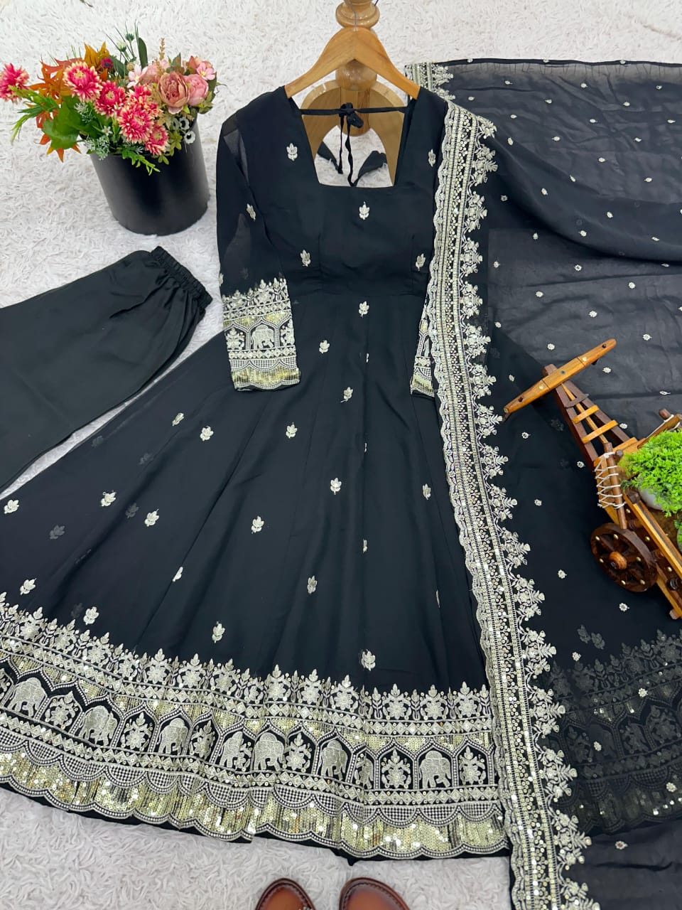 Rajwadi Pashmina Silk Weaving Saree with Kashmiri Pallu