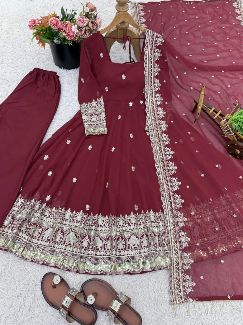 Rajwadi Pashmina Silk Weaving Saree with Kashmiri Pallu