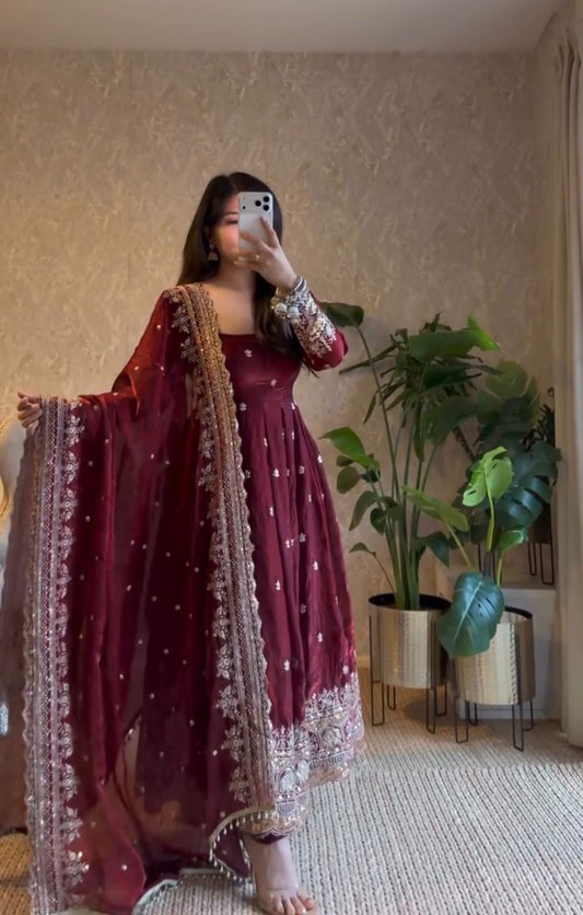 Rajwadi Pashmina Silk Weaving Saree with Kashmiri Pallu
