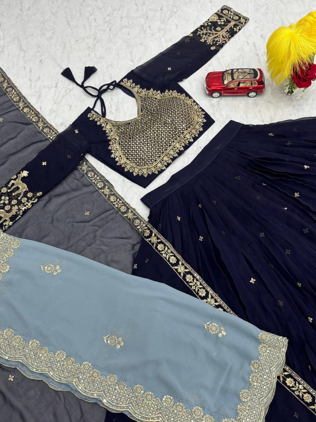Wedding Special Fox Georgette Lehenga Choli with Heavy Embroidery – Fully Stitched