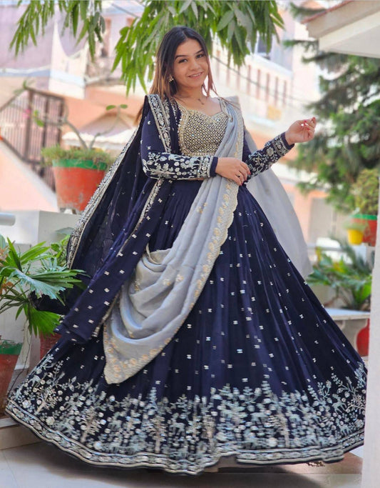 Wedding Special Fox Georgette Lehenga Choli with Heavy Embroidery – Fully Stitched