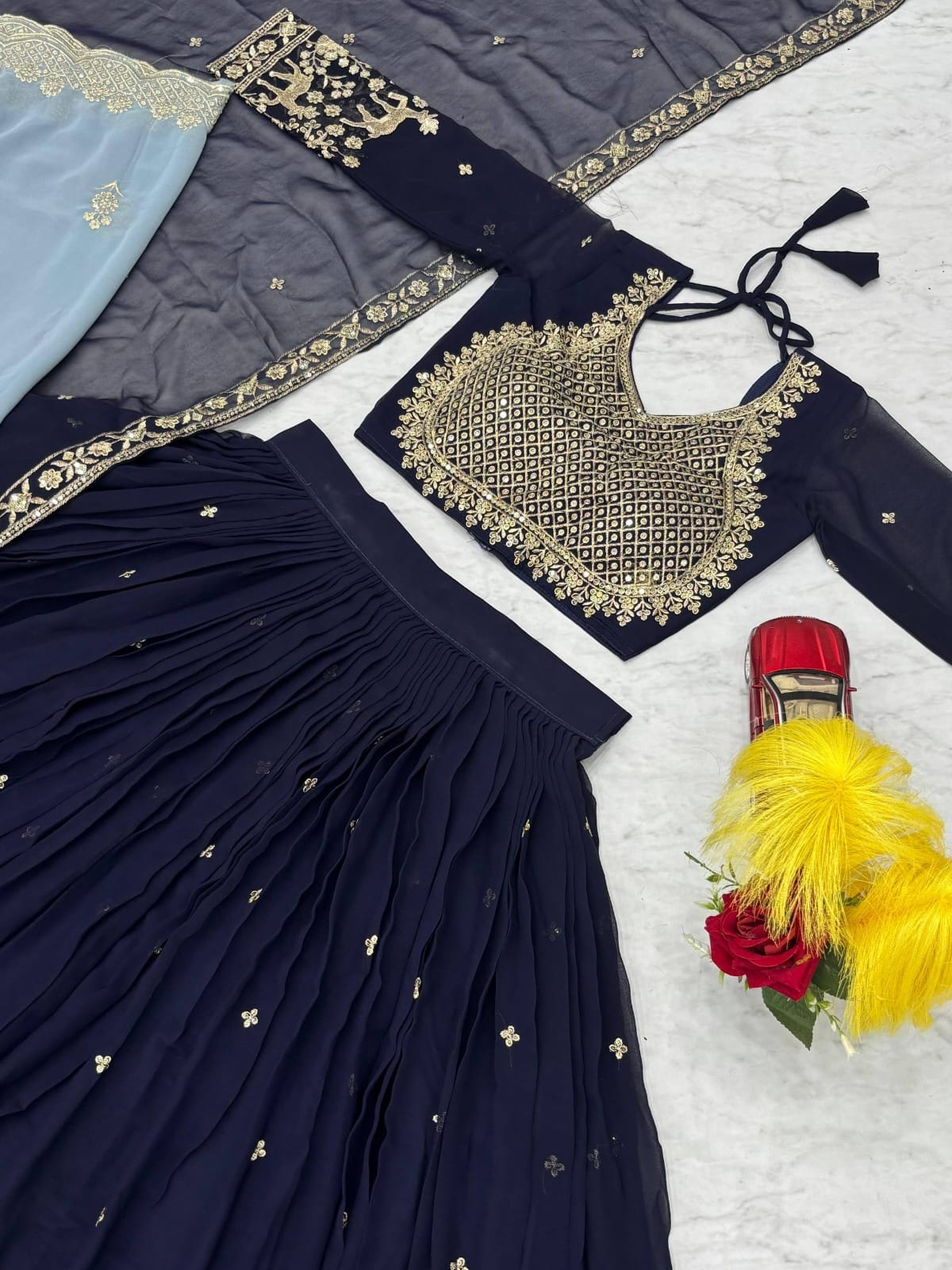 Wedding Special Fox Georgette Lehenga Choli with Heavy Embroidery – Fully Stitched