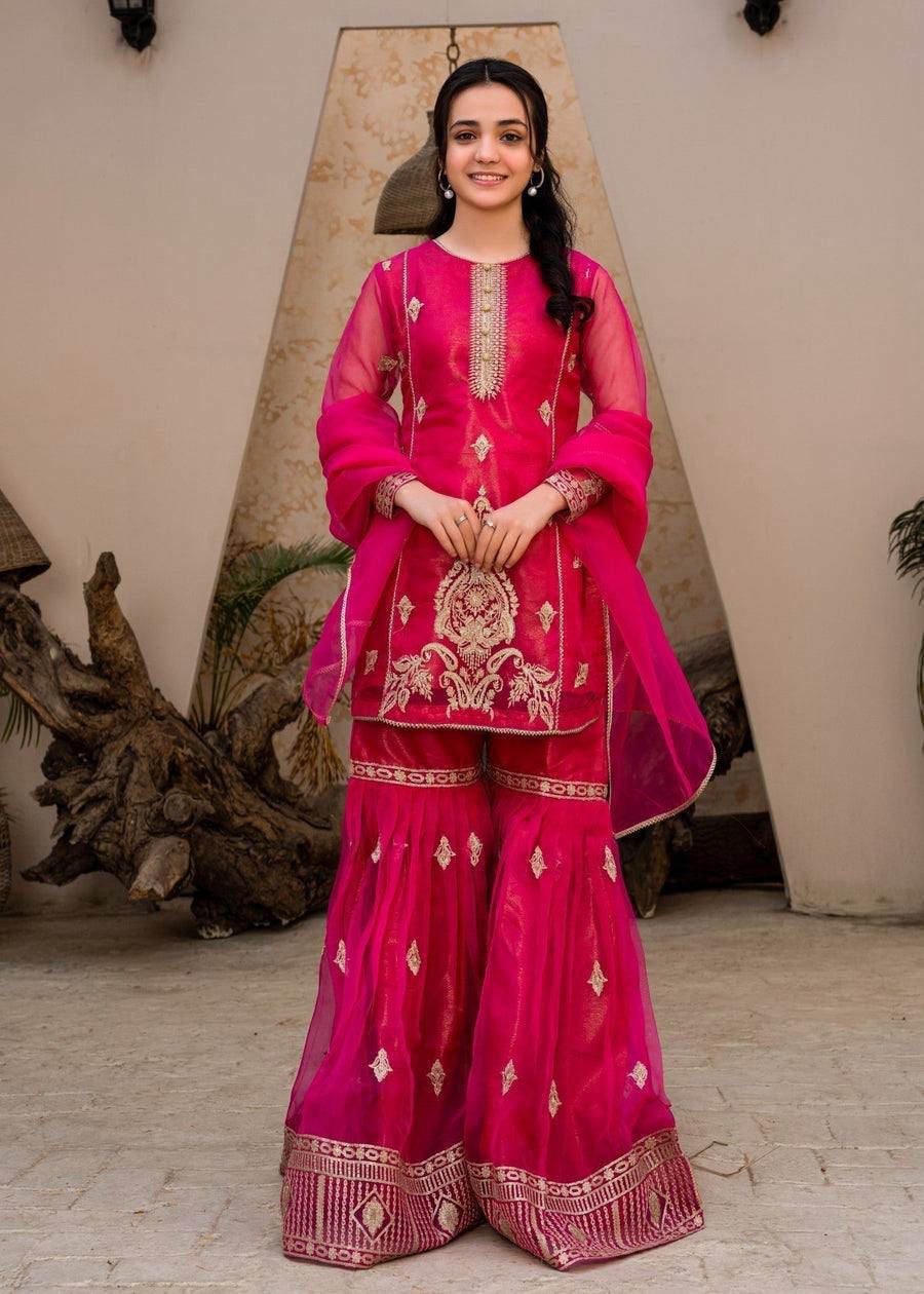 Designer Party Wear Top Palazzo & Dupatta Set in Diamond Georgette with Sequin Embroidery