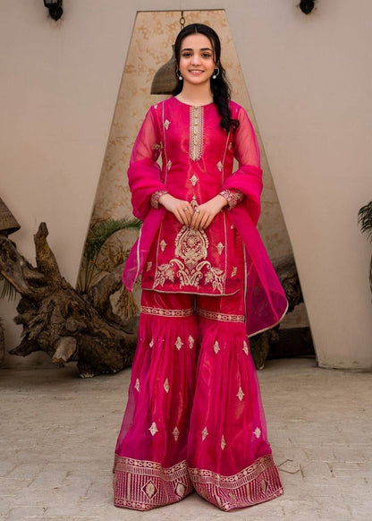 Designer Party Wear Top Palazzo & Dupatta Set in Diamond Georgette with Sequin Embroidery