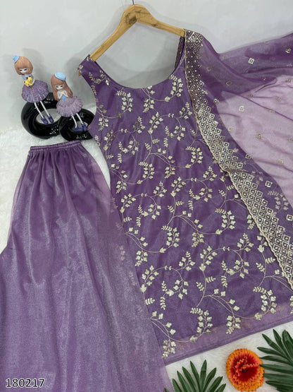 Designer Jimmy Choo Organza 3-Piece Suit Set | Heavy Embroidered Top, Pant & Dupatta – Ready to Wear