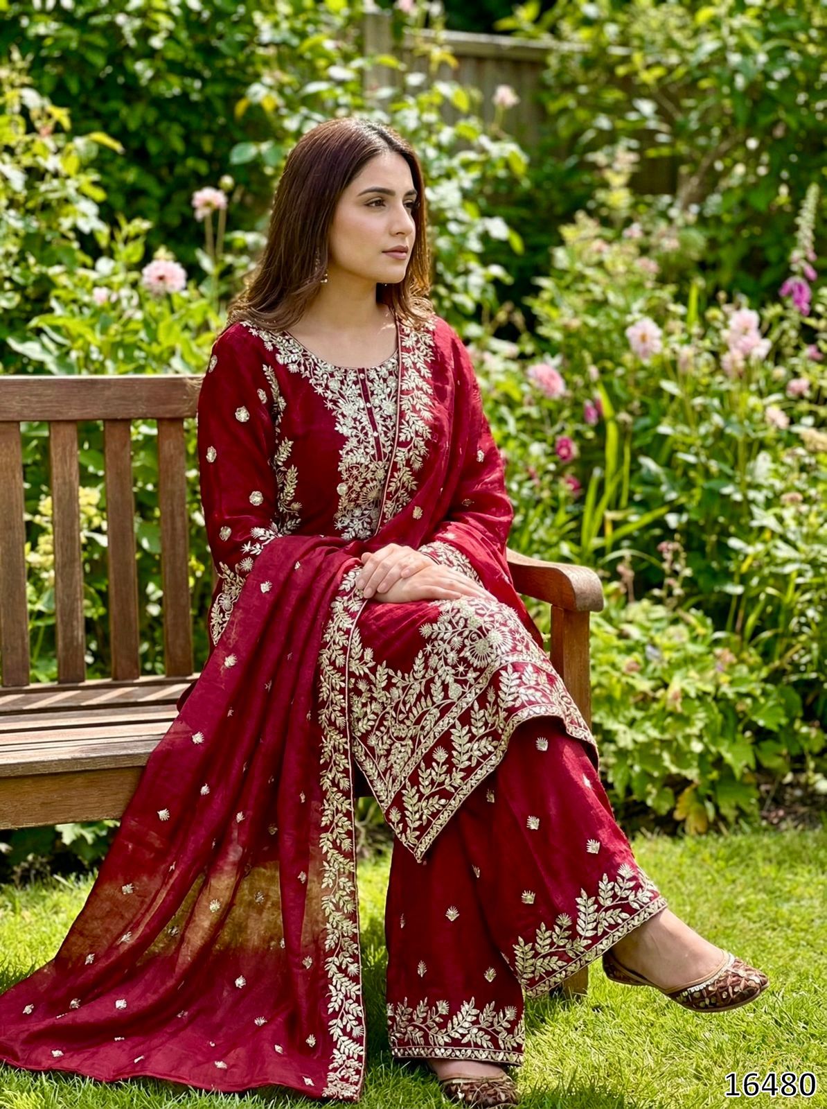 Designer GMY Silk Embroidered Top Plazzo Dupatta Set | Heavy Sequin Work | Ready-to-Wear Ethnic Party Wear