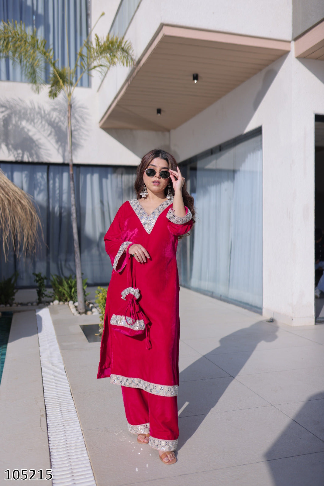 Eid Special 9000 Velvet Top Pant Set with Batwa | Zari Embroidery & Real Mirror Work | Eid Outfits 2026