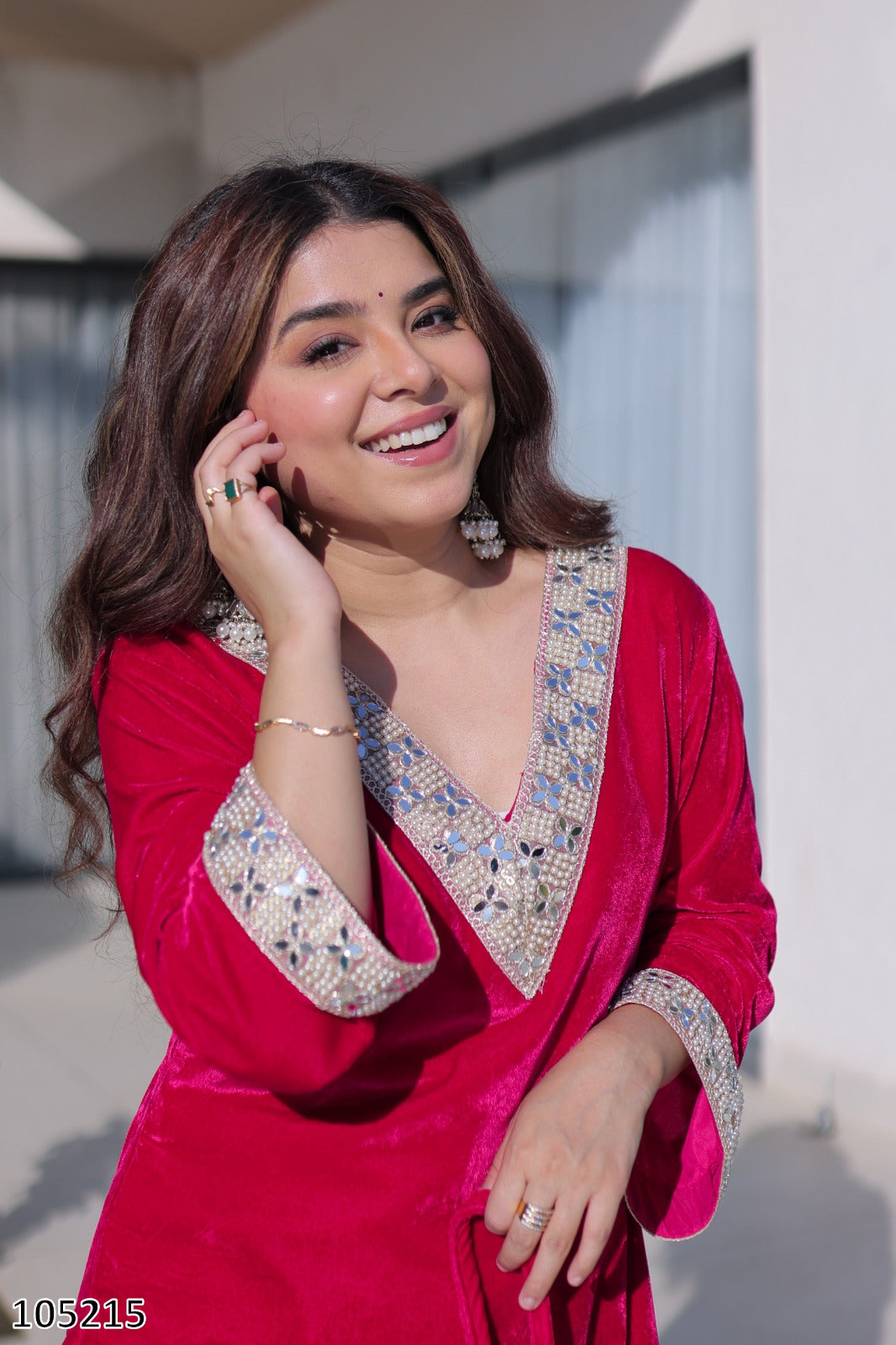 Eid Special 9000 Velvet Top Pant Set with Batwa | Zari Embroidery & Real Mirror Work | Eid Outfits 2026