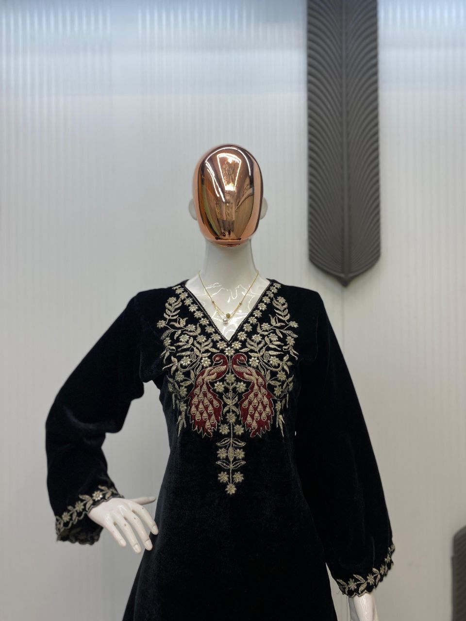 2025 Premium Velvet Co-Ord Set for Women | Sequins Embroidered Top & Plazzo | Winter Party Wear