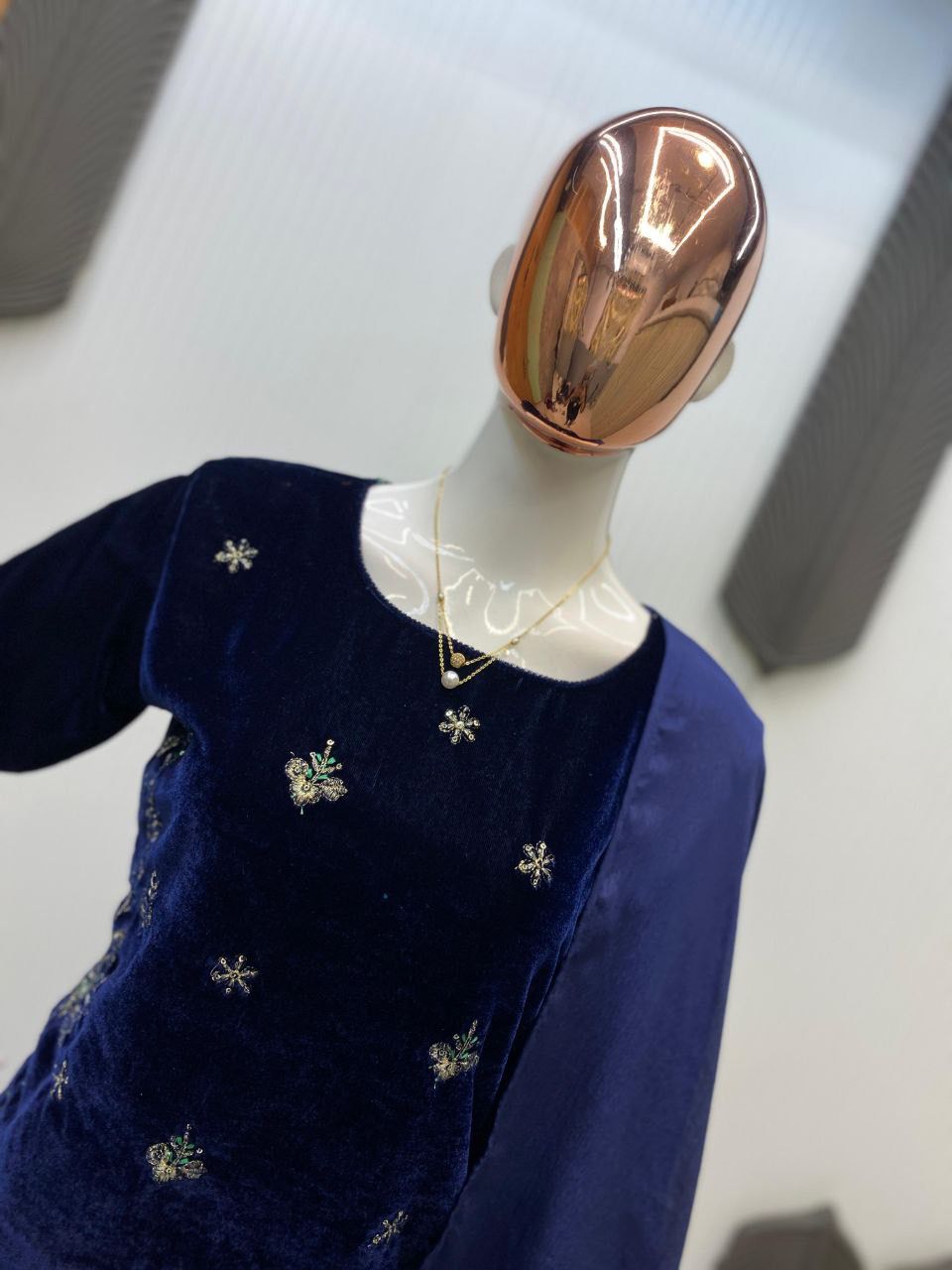 Luxury Velvet Winter 3 Piece Suit Set | Sequins Embroidery Kurti Plazzo Dupatta | Party Wear 2026