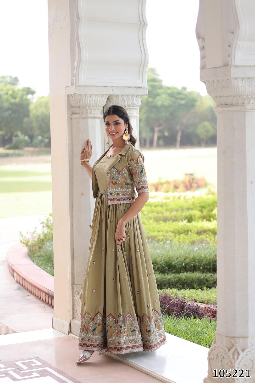 Premium Readymade Gown with Koti Set – Elegant Party Wear 2025