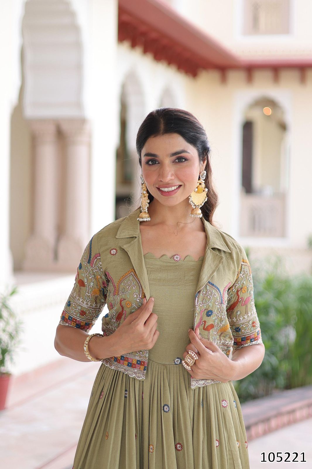 Premium Readymade Gown with Koti Set – Elegant Party Wear 2025
