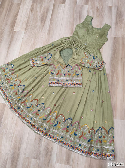 Premium Readymade Gown with Koti Set – Elegant Party Wear 2025