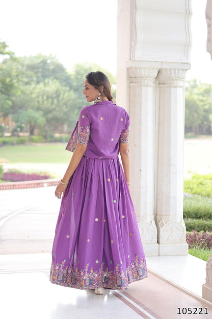 Premium Readymade Gown with Koti Set – Elegant Party Wear 2025