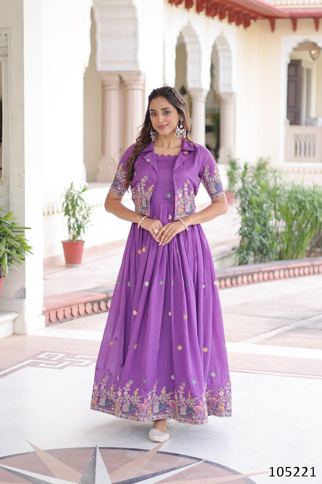 Premium Readymade Gown with Koti Set – Elegant Party Wear 2025