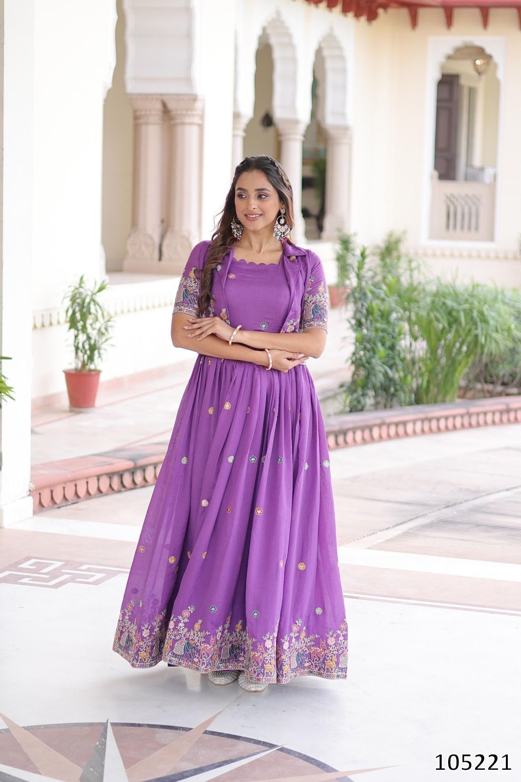 Premium Readymade Gown with Koti Set – Elegant Party Wear 2025