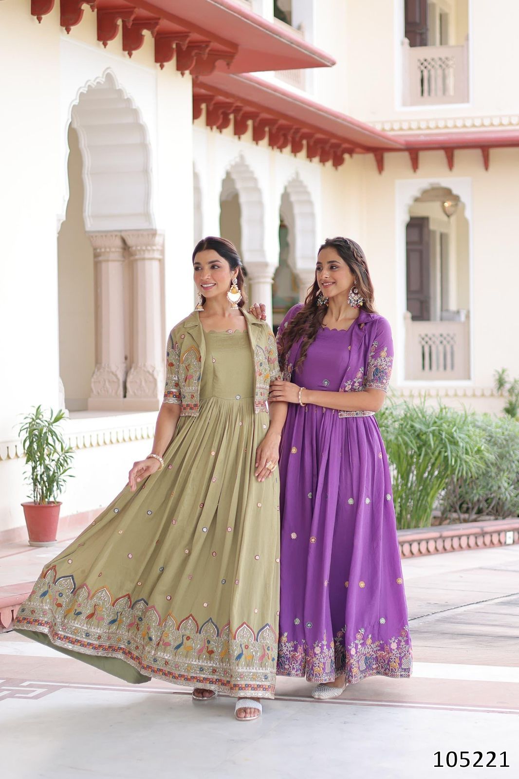 Premium Readymade Gown with Koti Set – Elegant Party Wear 2025