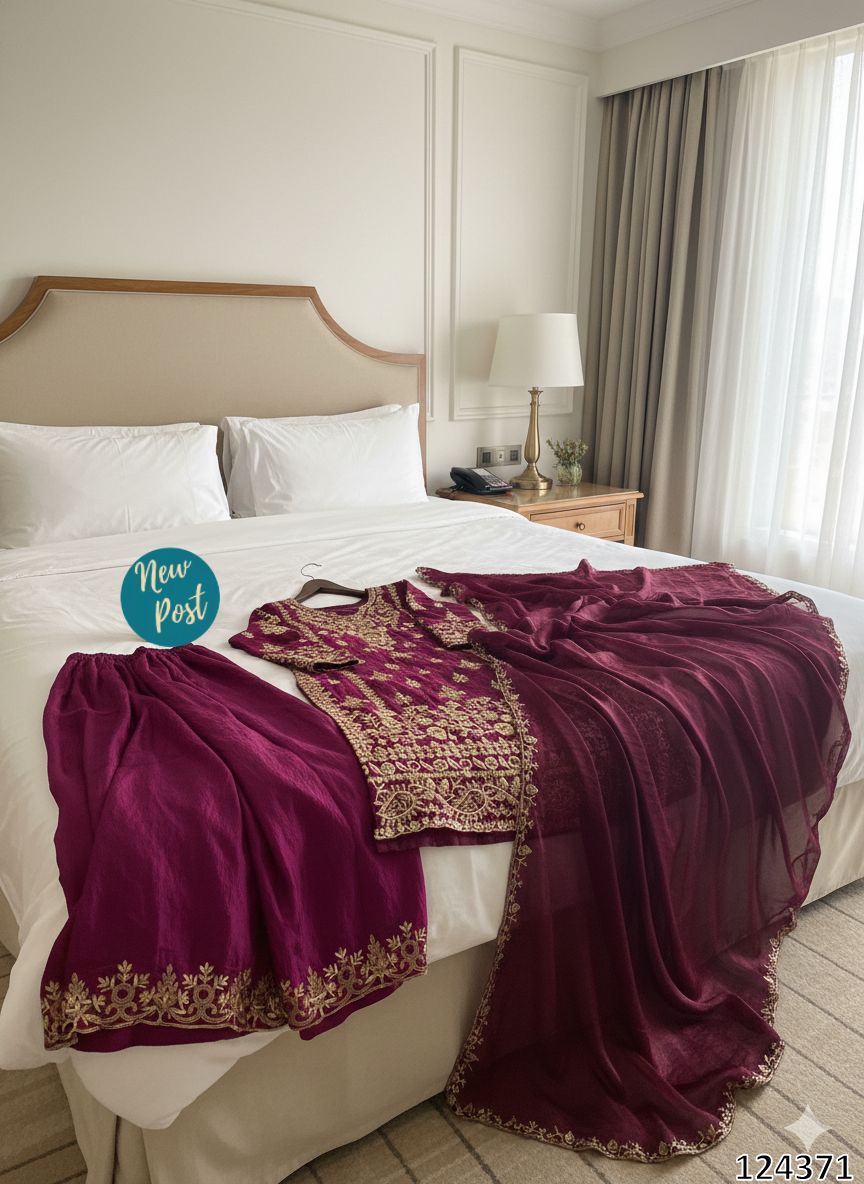 &nbsp;Eid Exclusive Designer Top–Plazzo–Dupatta Set | Wedding Season Special