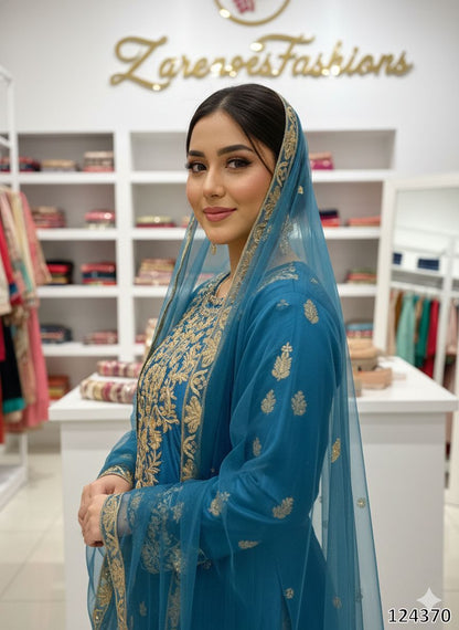 Eid Exclusive Designer Top–Pant–Dupatta Set | Wedding Season Special