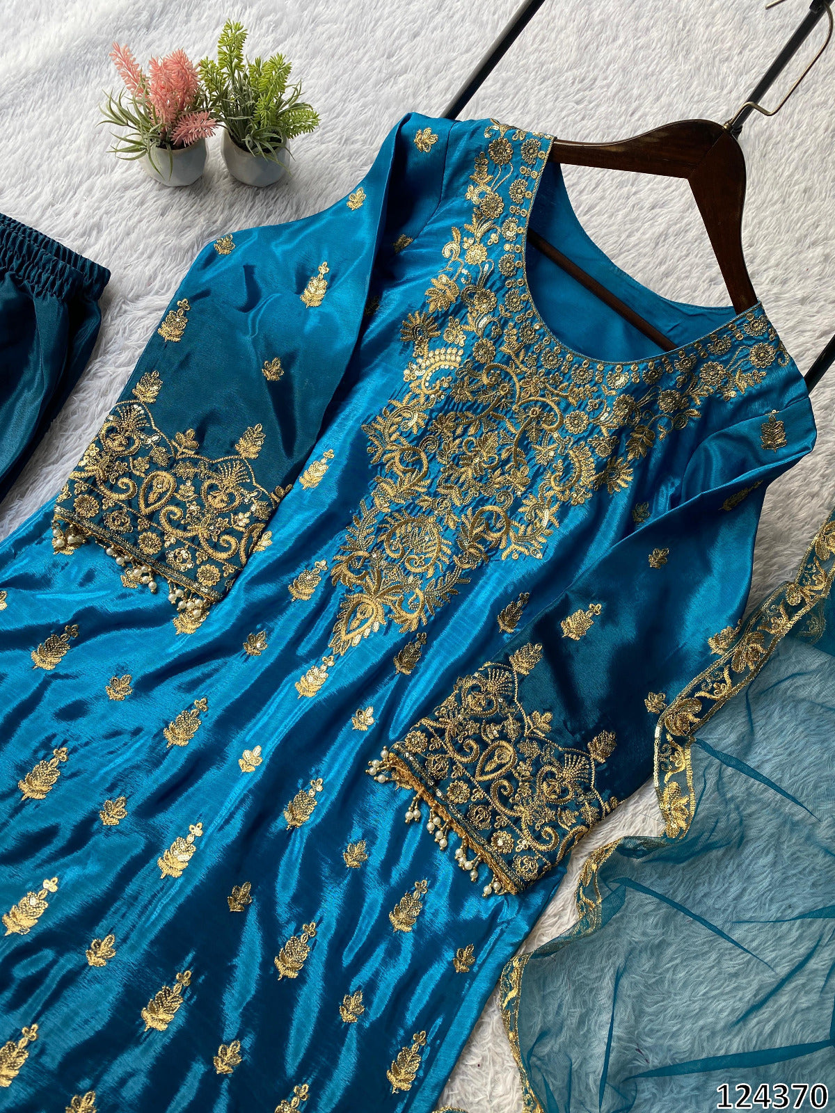 Eid Exclusive Designer Top–Pant–Dupatta Set | Wedding Season Special