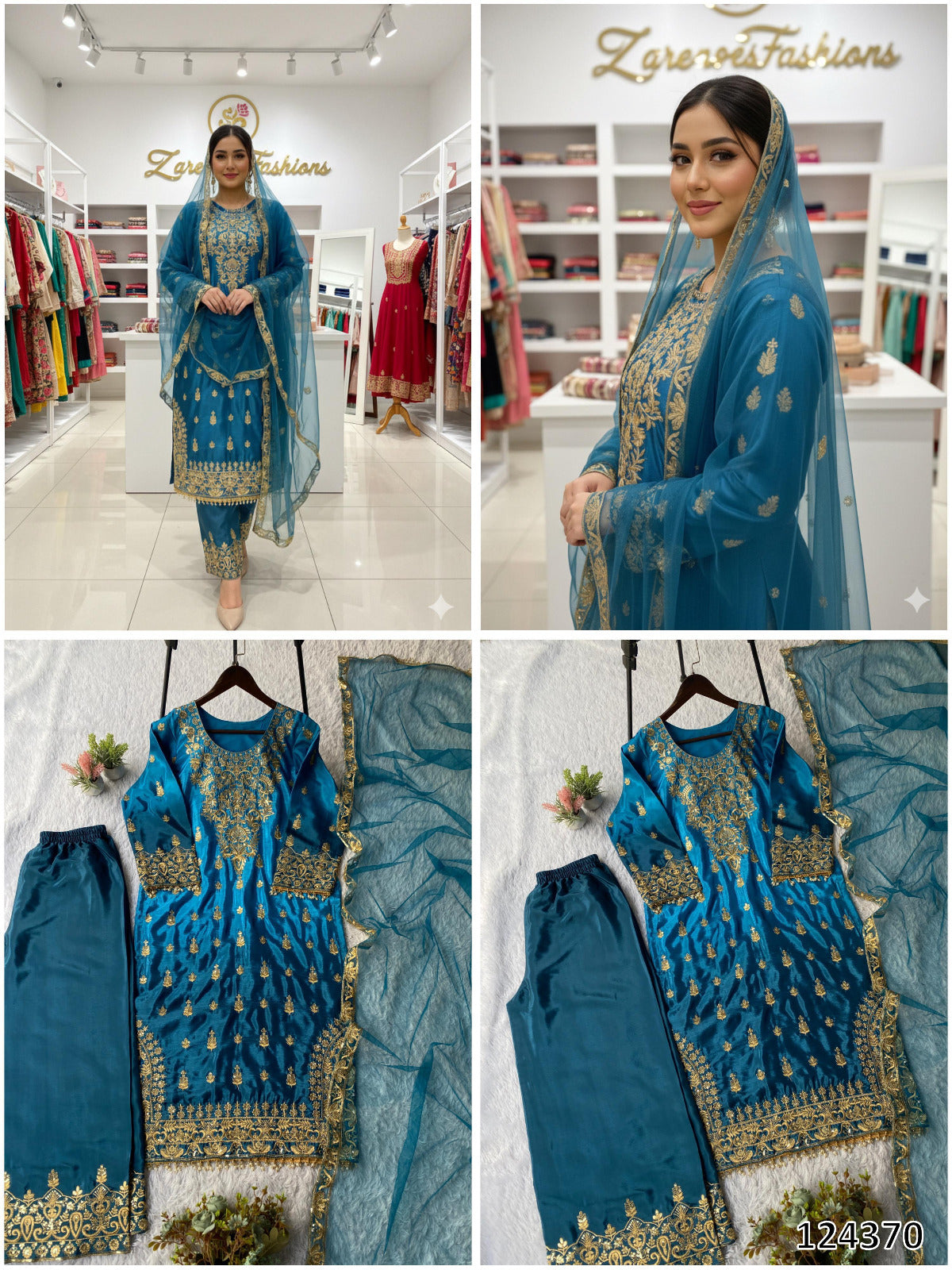 Eid Exclusive Designer Top–Pant–Dupatta Set | Wedding Season Special