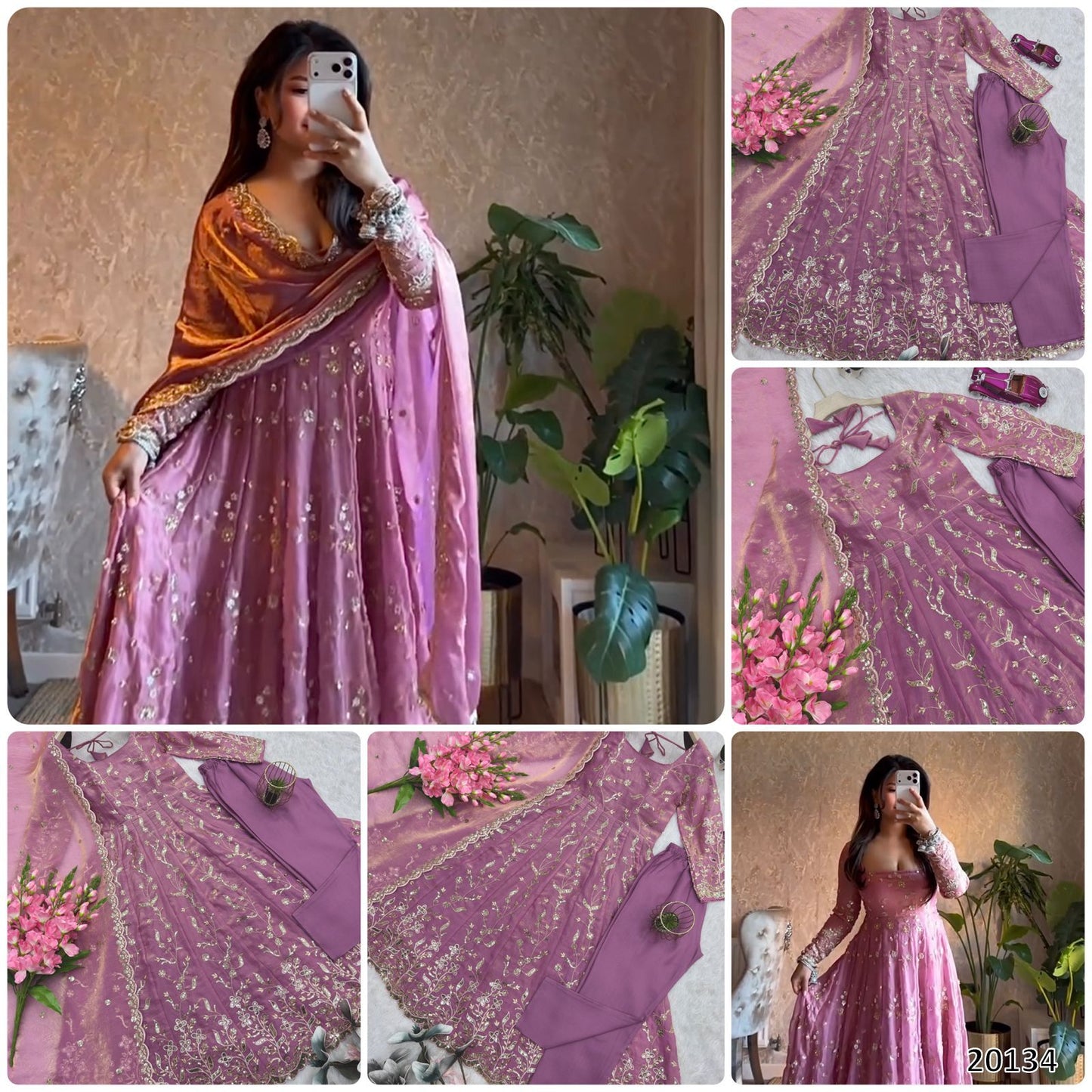 New Launch: 7-Colour Designer Party Wear Gown Set | Elegant & Festive