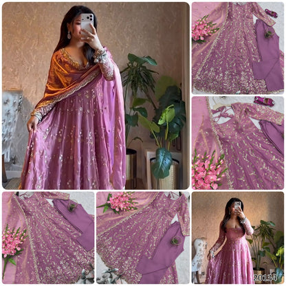 New Launch: 7-Colour Designer Party Wear Gown Set | Elegant & Festive