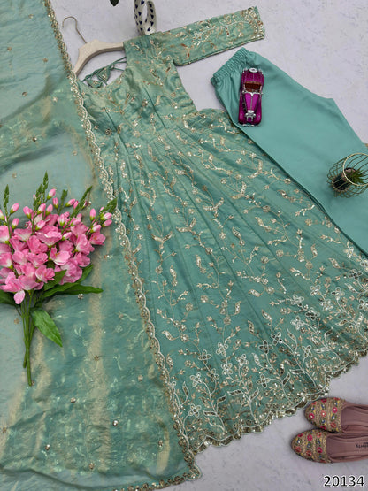 New Launch: 7-Colour Designer Party Wear Gown Set | Elegant & Festive