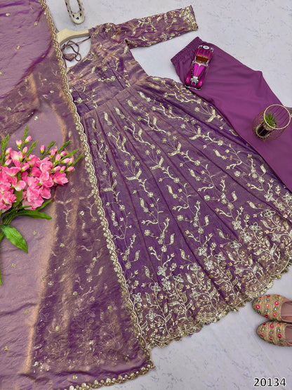 New Launch: 7-Colour Designer Party Wear Gown Set | Elegant & Festive