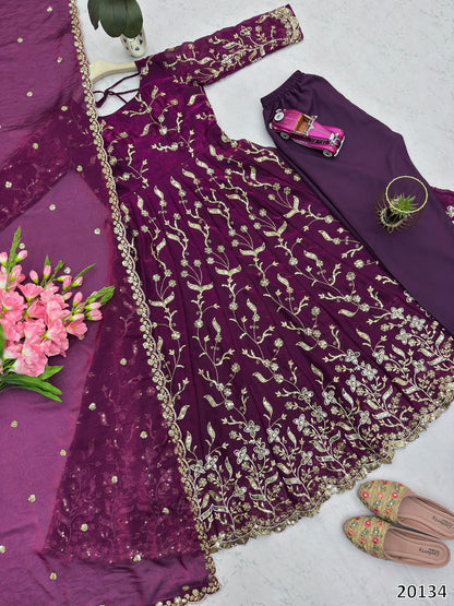 New Launch: 7-Colour Designer Party Wear Gown Set | Elegant & Festive