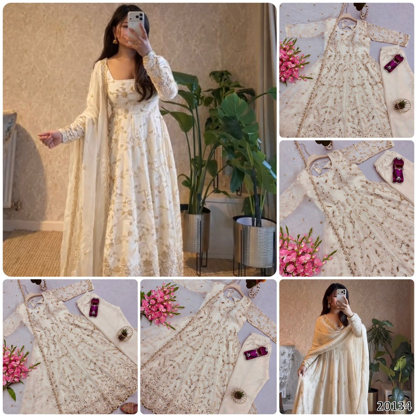 New Launch: 7-Colour Designer Party Wear Gown Set | Elegant & Festive