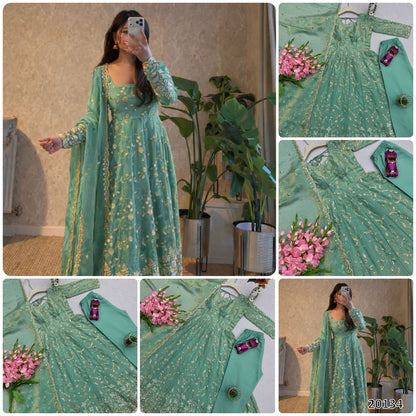 New Launch: 7-Colour Designer Party Wear Gown Set | Elegant & Festive