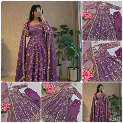 New Launch: 7-Colour Designer Party Wear Gown Set | Elegant & Festive