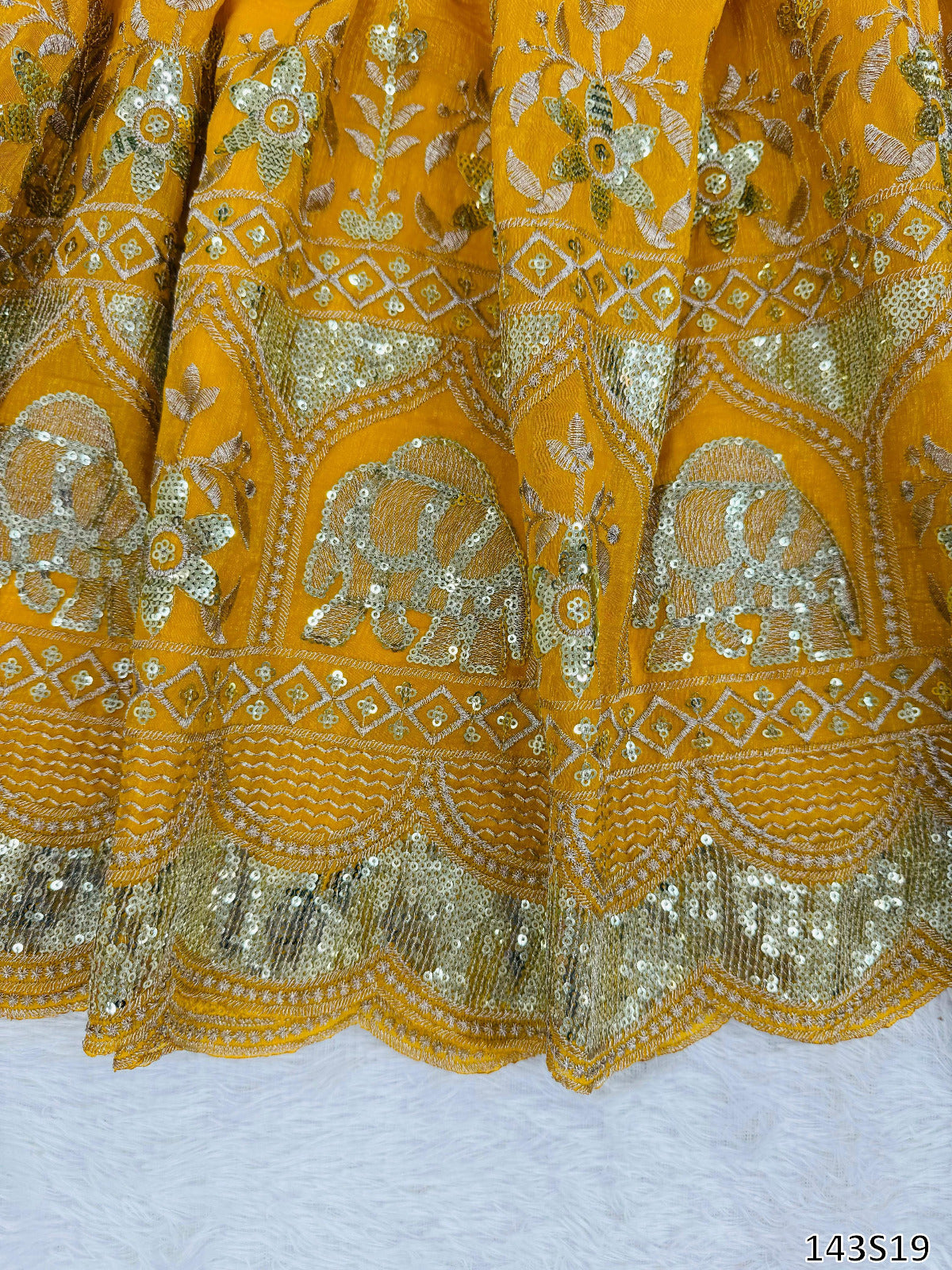 Haldi Special PREMIUM DESIGNER ANARKALI SUIT WITH PANT & DUPATTA
