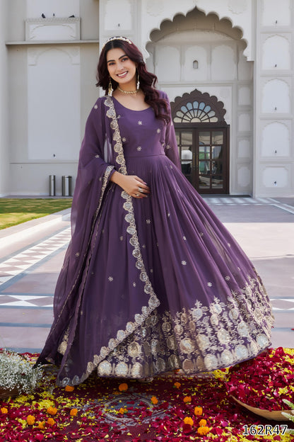 FESTIVAL SPECIAL DESIGNER LONG GOWN WITH DUPATTA