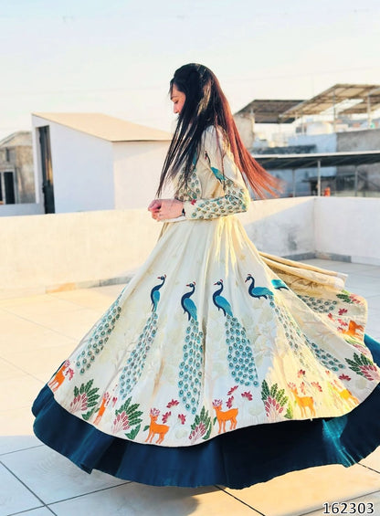 FESTIVAL SPECIAL DESIGNER CROP TOP WITH SHRUG & LEHENGA SET
