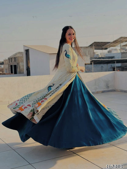 FESTIVAL SPECIAL DESIGNER CROP TOP WITH SHRUG & LEHENGA SET