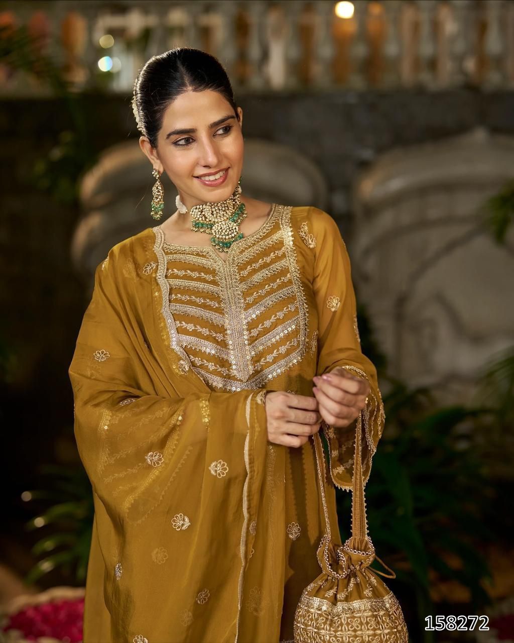 NEW DESIGNER PARTY WEAR TOP–PALAZZO–DUPATTA SET