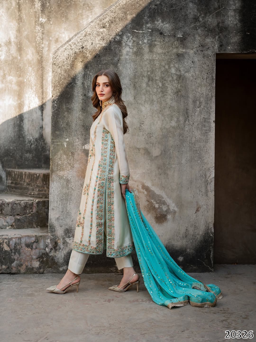 PREMIUM DESIGNER READYMADE TOP–PLAZZO–DUPATTA SET
