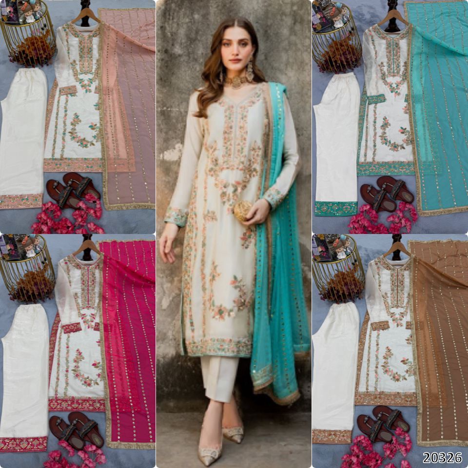 PREMIUM DESIGNER READYMADE TOP–PLAZZO–DUPATTA SET