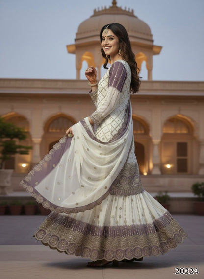 PREMIUM DESIGNER PARTY WEAR TOP–PLAZZO–DUPATTA SET