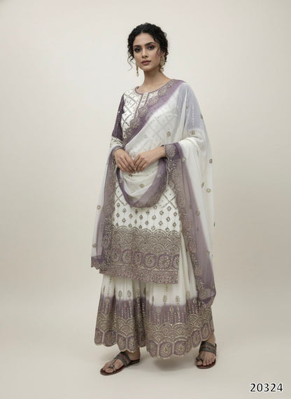 PREMIUM DESIGNER PARTY WEAR TOP–PLAZZO–DUPATTA SET