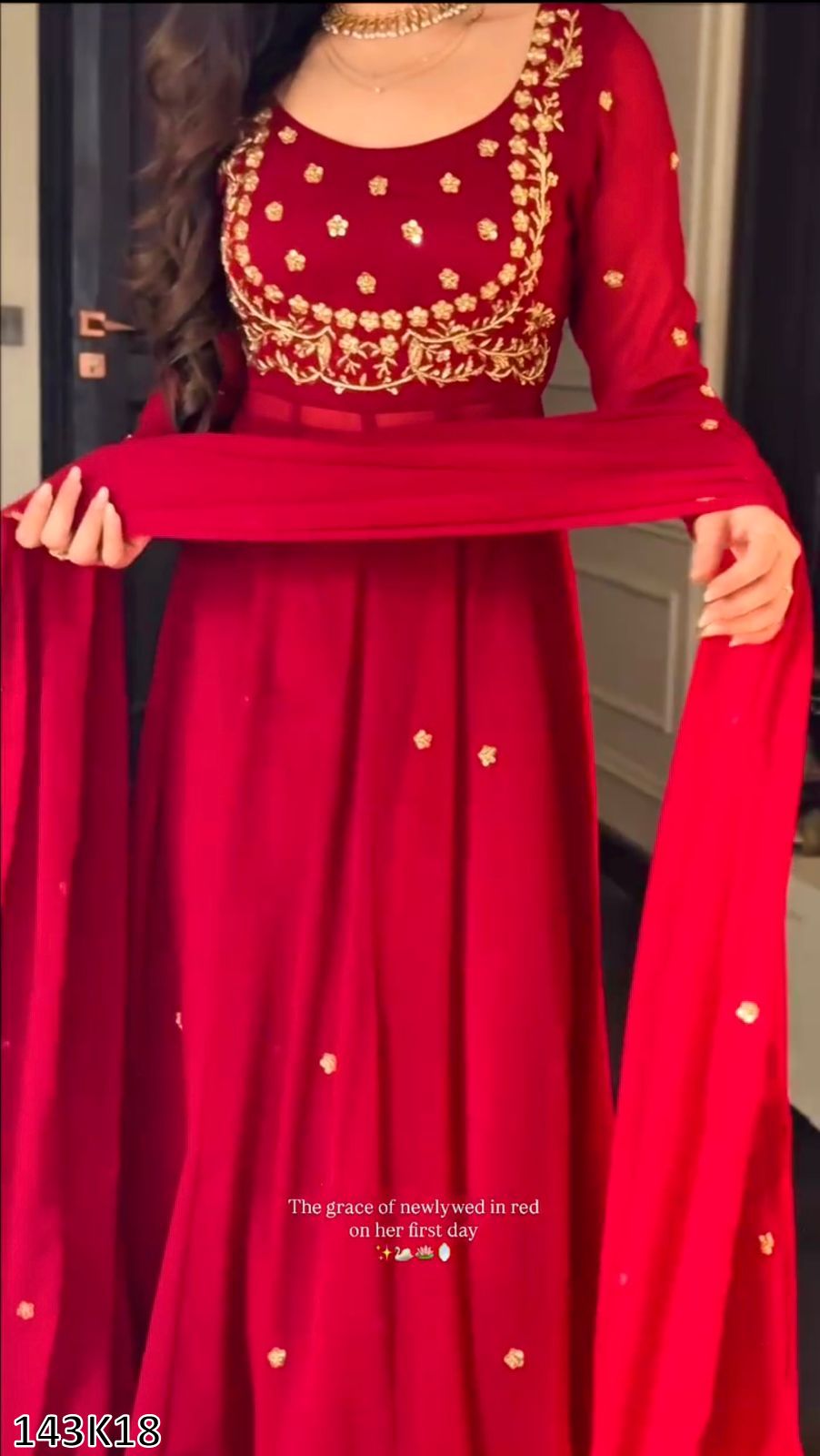 Designer Faux Georgette Suit with Pant & Dupatta