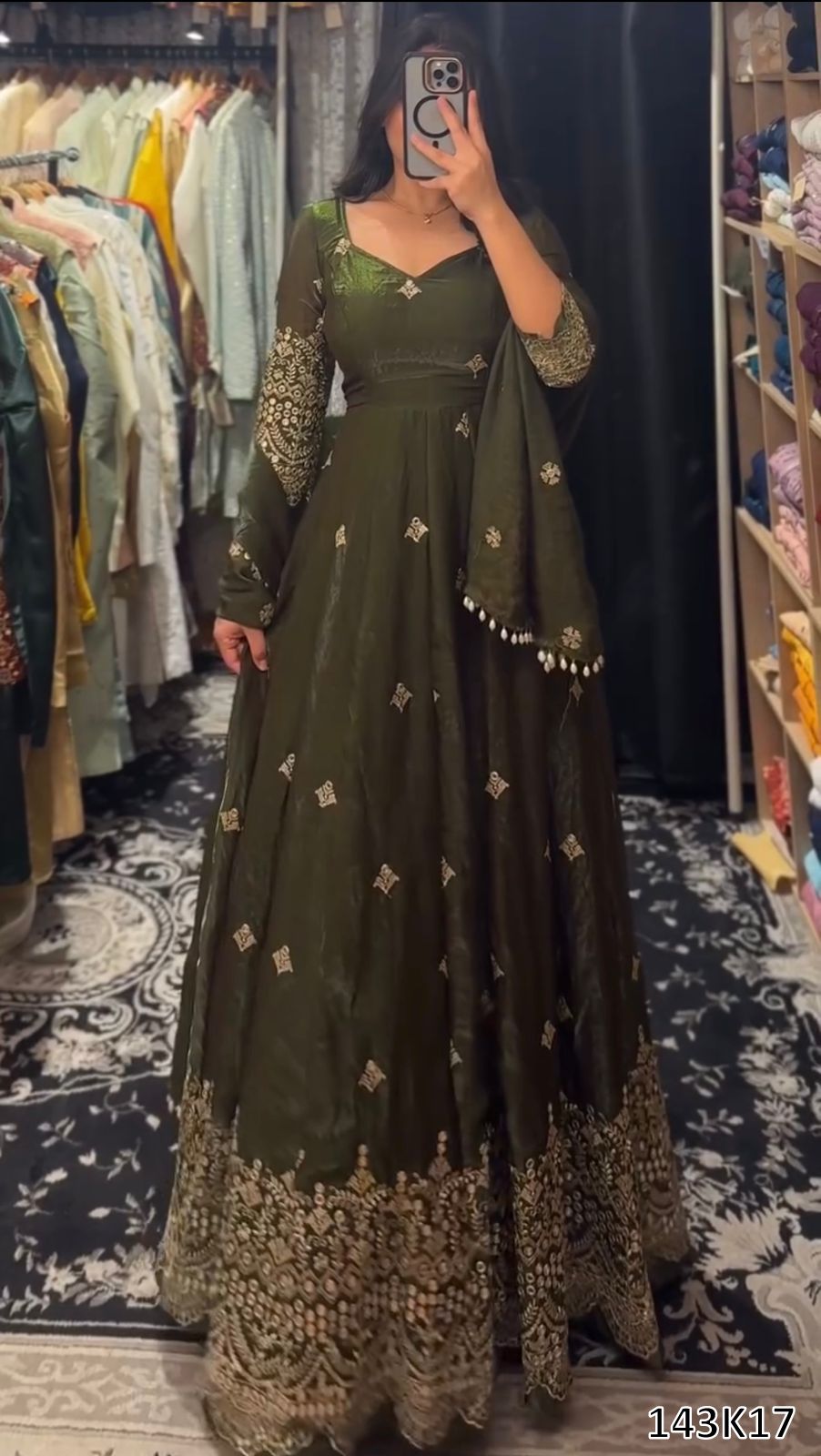 PREMIUM DESIGNER GOWN WITH PLAZZO & DUPATTA SET