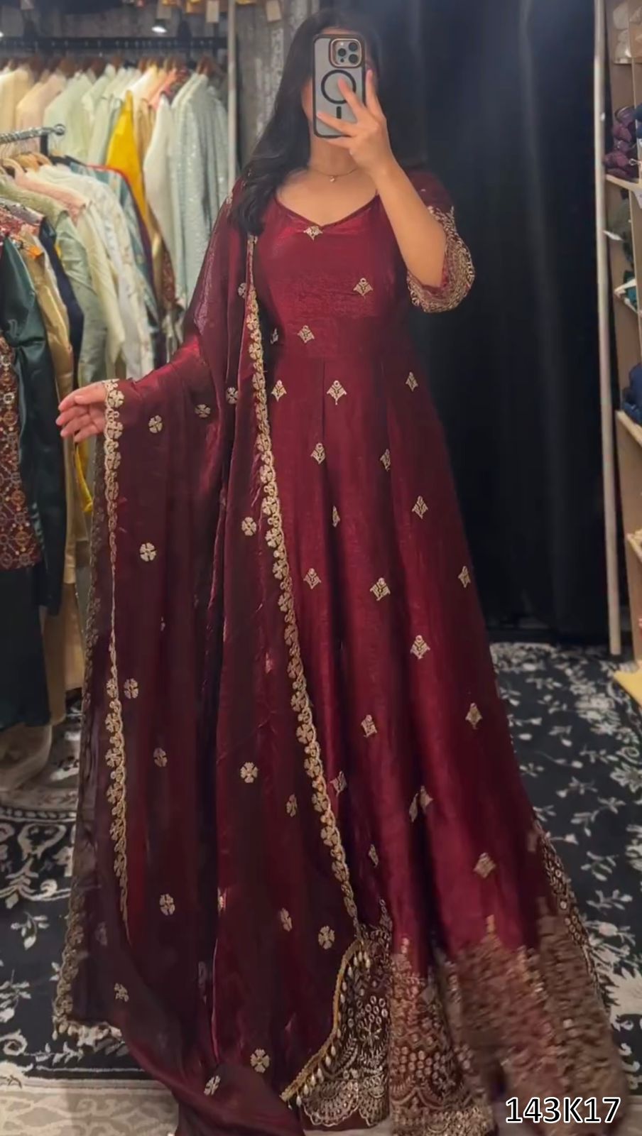 PREMIUM DESIGNER GOWN WITH PLAZZO & DUPATTA SET