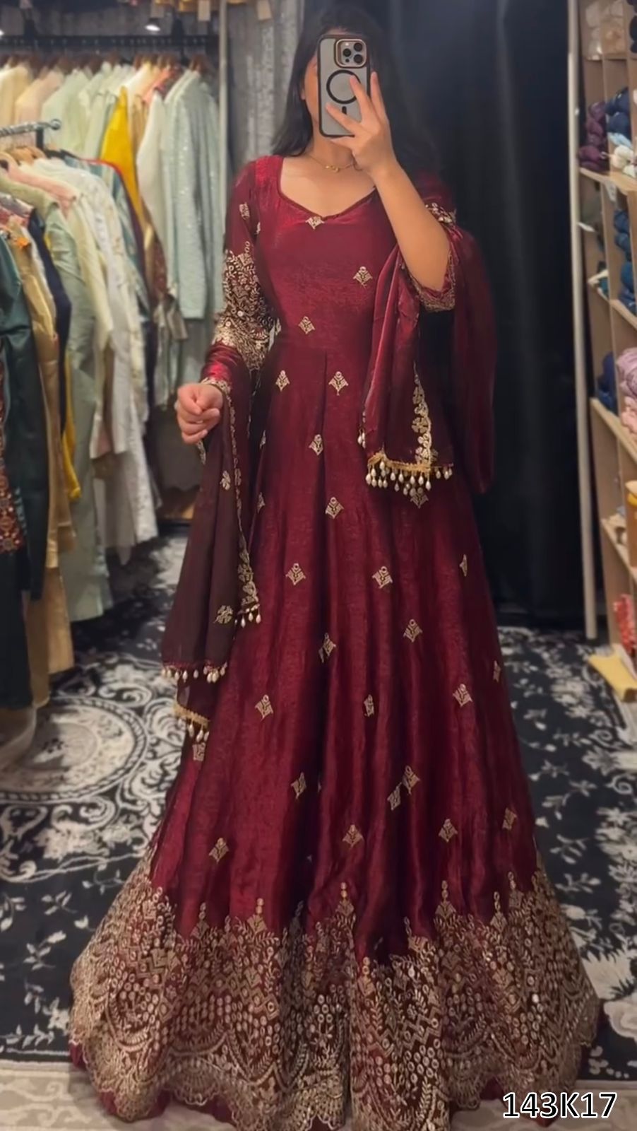 PREMIUM DESIGNER GOWN WITH PLAZZO & DUPATTA SET