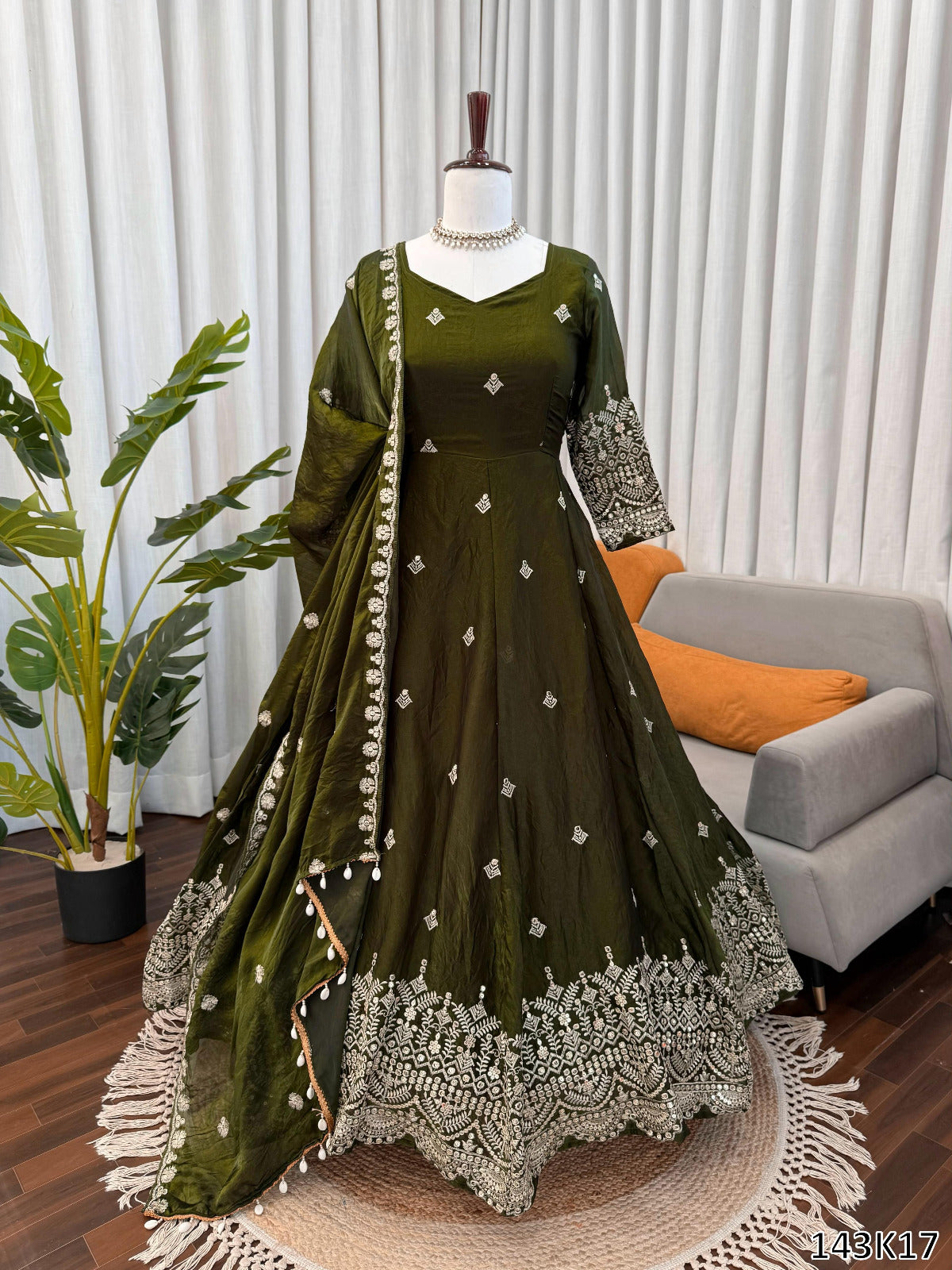 PREMIUM DESIGNER GOWN WITH PLAZZO & DUPATTA SET