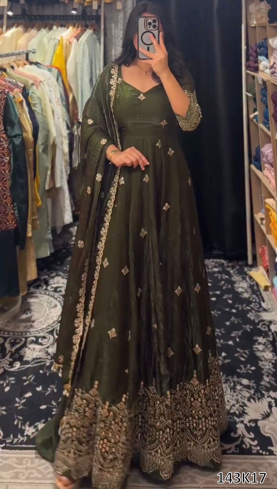 PREMIUM DESIGNER GOWN WITH PLAZZO & DUPATTA SET